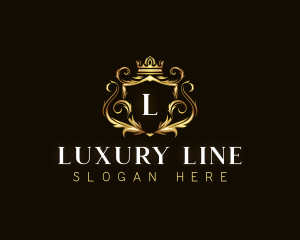 Luxury Crown Shield logo design