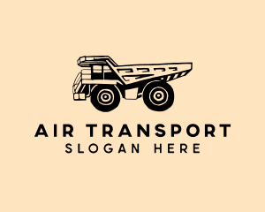 Construction Dump Truck Heavy Equipment logo design