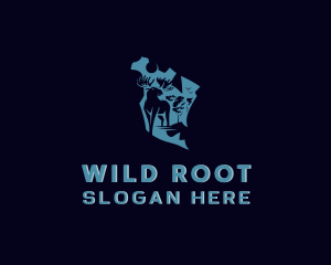 Safari Moose Wild logo design