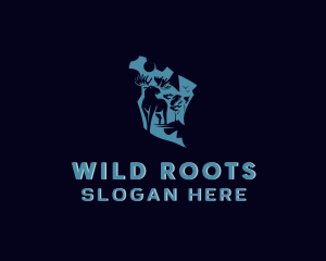 Safari Moose Wild logo design