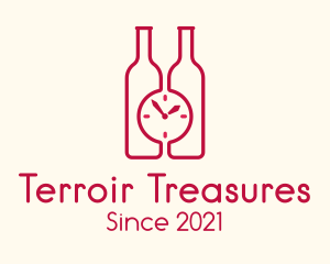 Clock Wine Bottle logo
