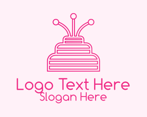 Pink Birthday Cake  Logo