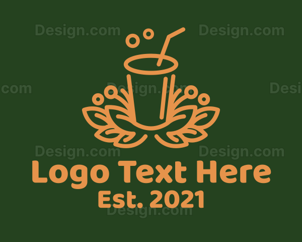 Fresh Orange Juice Drink Logo