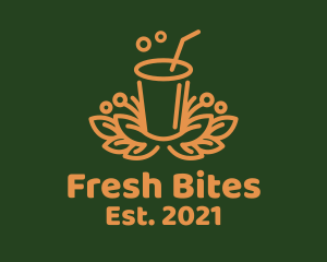 Fresh Orange Juice Drink logo design