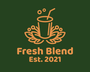 Fresh Orange Juice Drink logo design