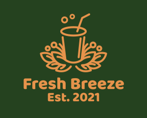 Fresh Orange Juice Drink logo design