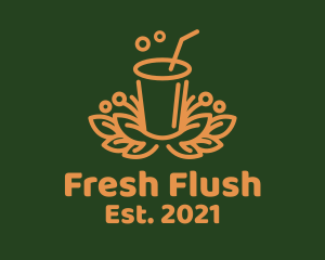 Fresh Orange Juice Drink logo design