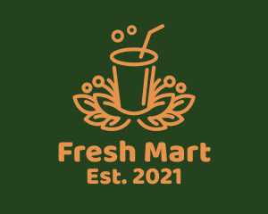 Fresh Orange Juice Drink logo design