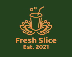 Fresh Orange Juice Drink logo design