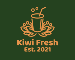 Fresh Orange Juice Drink logo design