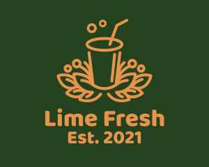 Fresh Orange Juice Drink logo design