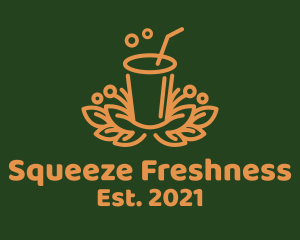 Fresh Orange Juice Drink logo design