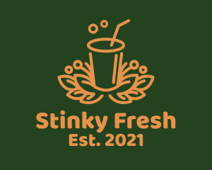 Fresh Orange Juice Drink logo design