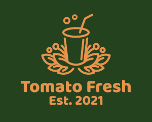 Fresh Orange Juice Drink logo design