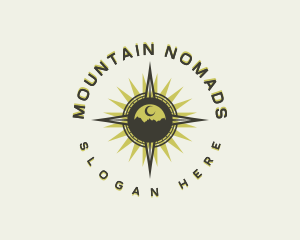 Mountain Climbing Compass logo design