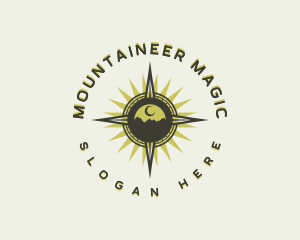 Mountain Climbing Compass logo design