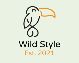 Happy Wild Toucan logo design