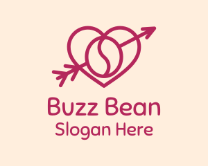 Coffee Cupid Heart logo design