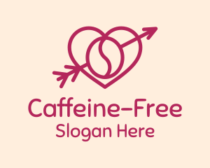 Coffee Cupid Heart logo design