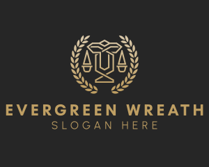 Legal Firm Wreath  logo design