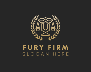 Legal Firm Wreath  logo design