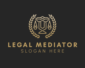 Legal Firm Wreath  logo design