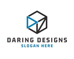 Cube Play Button logo