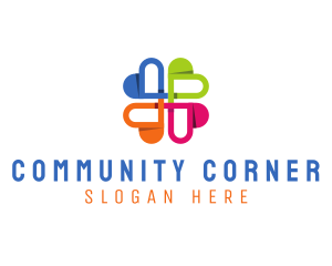 Community Hashtag Hearts logo design