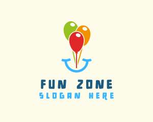 Birthday Balloon Smile logo design