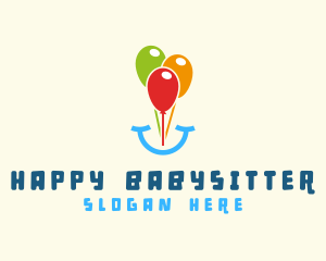 Birthday Balloon Smile logo design