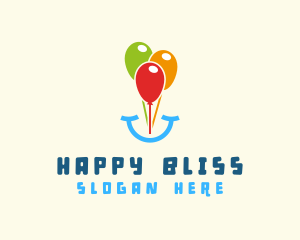 Birthday Balloon Smile logo design