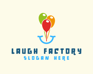 Birthday Balloon Smile logo design