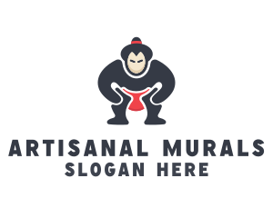 Japan Sumo Wrestler logo design