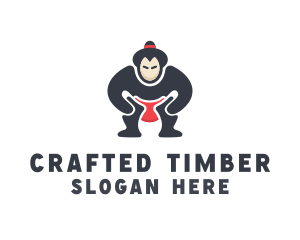 Japan Sumo Wrestler logo design