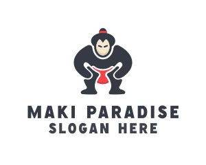 Japan Sumo Wrestler logo design