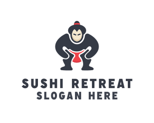 Japan Sumo Wrestler logo design