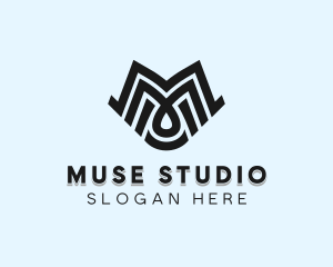 Business Studio Letter M logo design