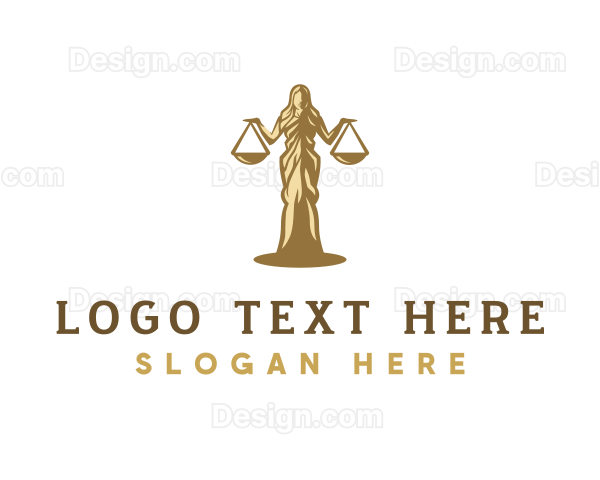 Woman Legal Scales Logo