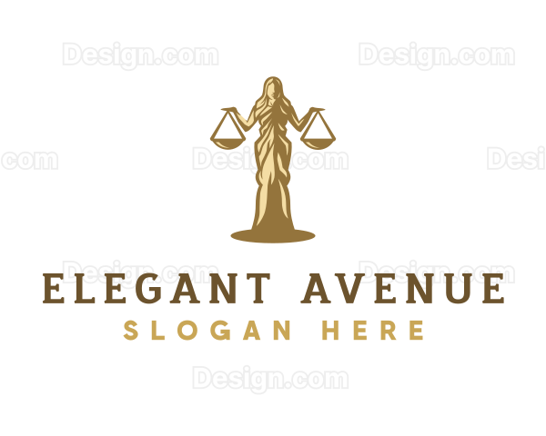 Woman Legal Scales Logo