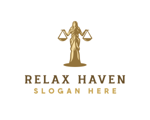 Woman Legal Scales Logo