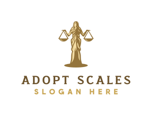 Woman Legal Scales logo design