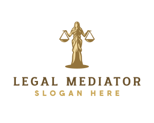 Woman Legal Scales logo design