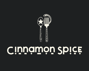 Celestial Fork Spoon logo design