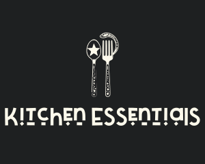 Celestial Fork Spoon logo design