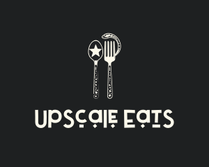 Celestial Fork Spoon logo design