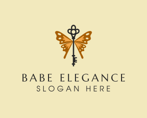 Elegant Wing Key logo design