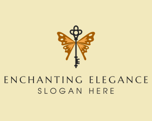 Elegant Wing Key logo design