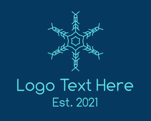 Blue Snowflake Pattern logo
