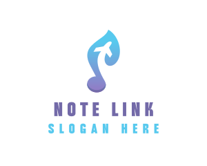 Music Airplane Note logo design