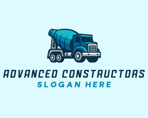 Cement Mixer Truck logo design